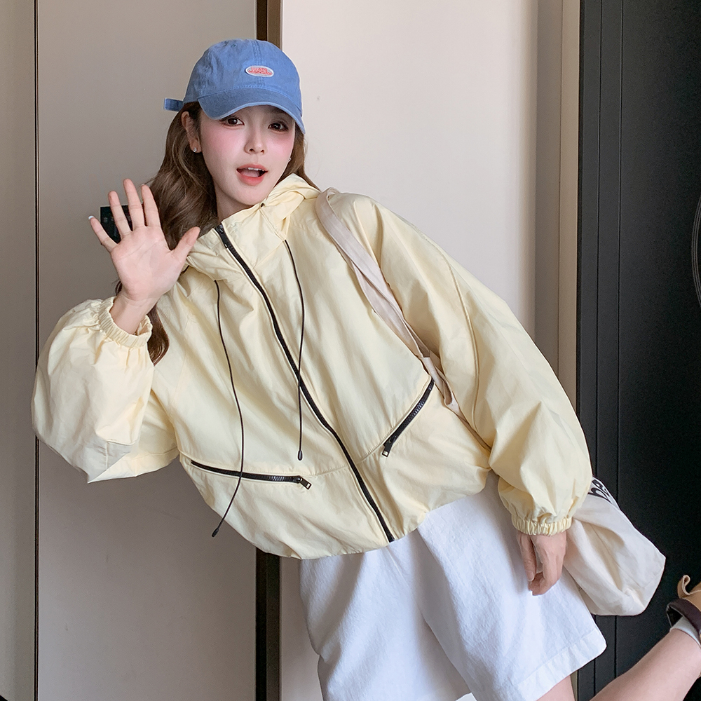 大货2026秋短款外套抽绳设计上衣2B154-WT609-P150-218,女装短外套,2B154