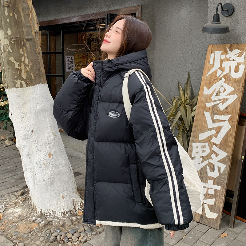 【现货】 黑拼白假两件90白鸭绒羽绒服2C056-3305-P285控428图片