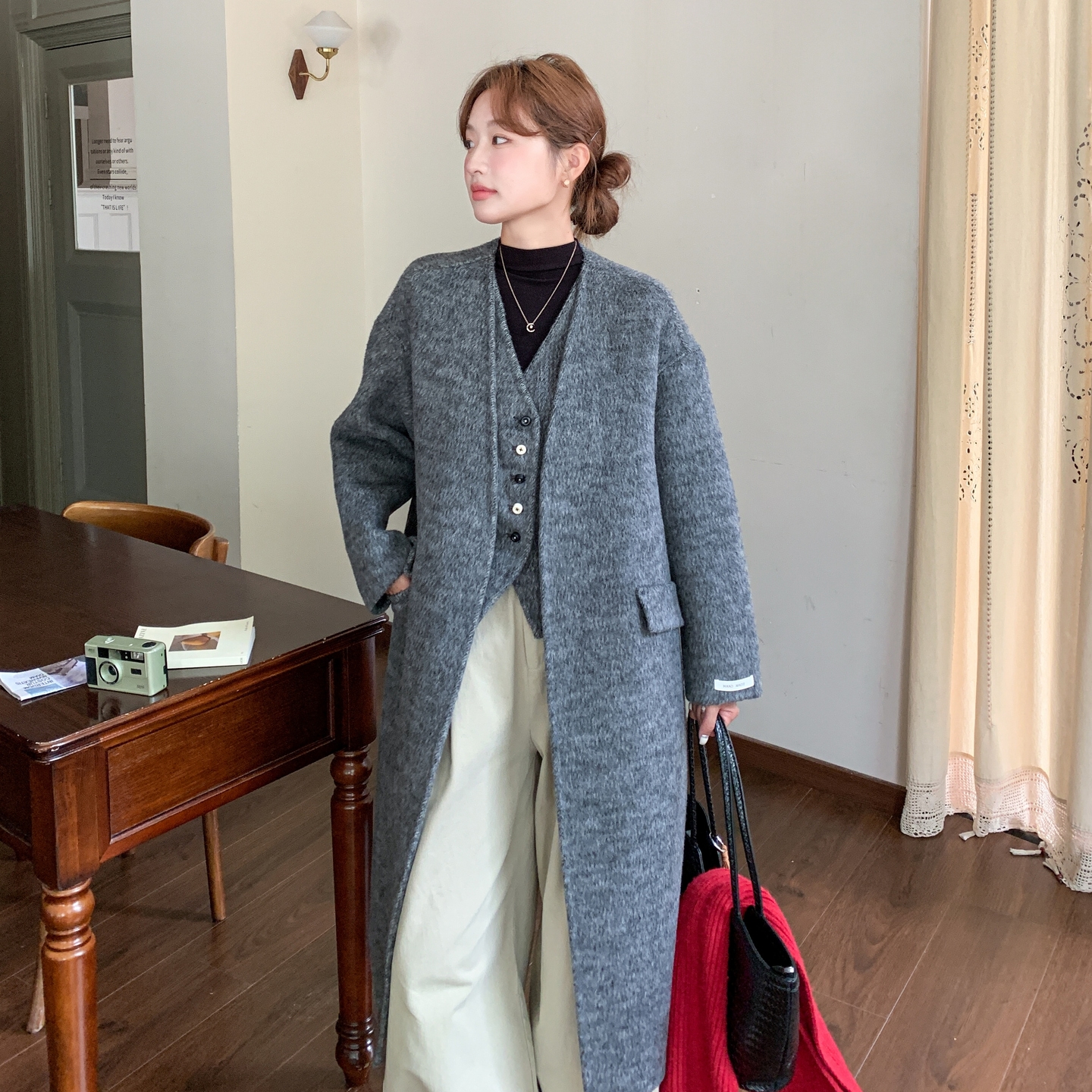 竞品毛呢外套,女装毛呢外套,2C081