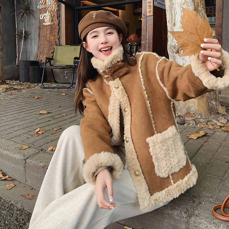 ！冬装新款皮毛一体外套 2D112-6738-P185 控278图片