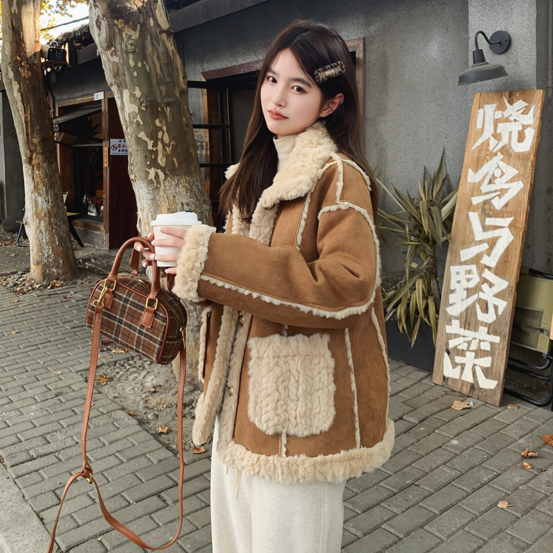 ！冬装新款皮毛一体外套 2D112-6738-P185 控278图片
