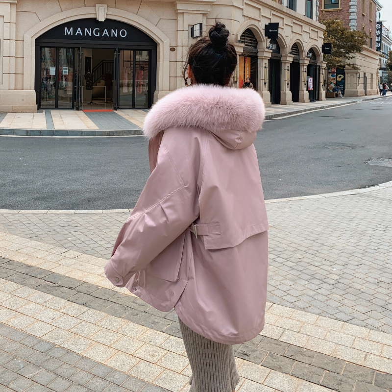 【现货】2025冬季兔毛内胆加厚粉色派克服 2C056-9918-P185 控268图片
