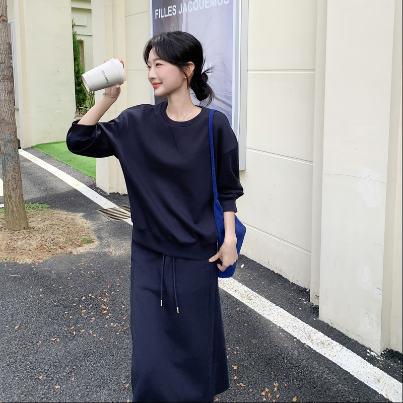 秋季新品老钱风休闲套装2601-P165-K235,女装套装/套裙,2D013