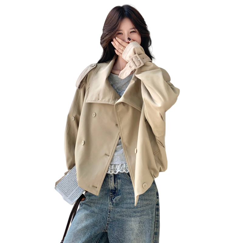 出货中时尚休闲短款风衣2C259-9971-P175-K258,女装风衣,2C259