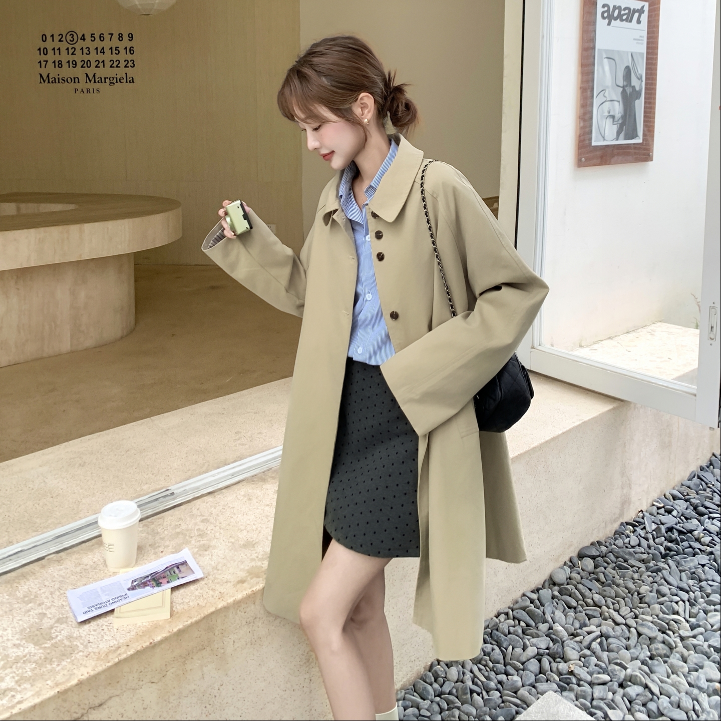 卡其色高级感休闲风衣外套女春秋2025新款爆款流行百搭巨好看大衣图片