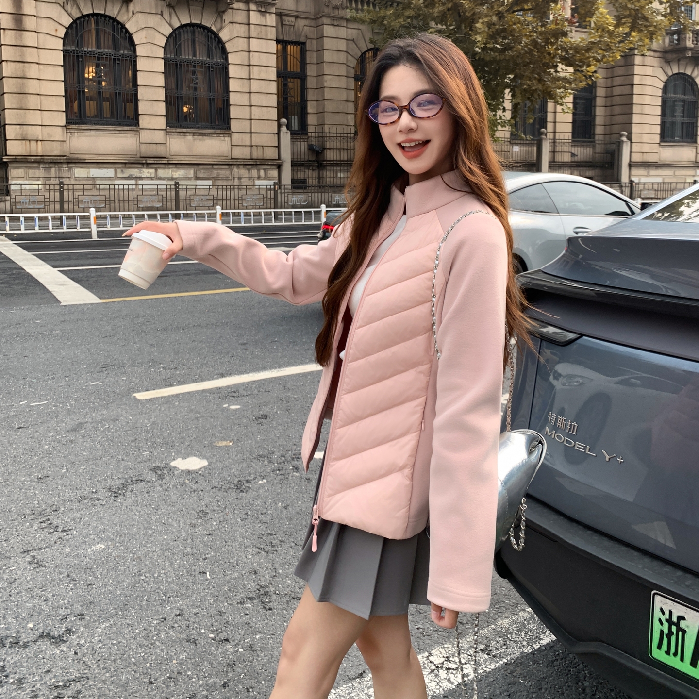 甜美粉色保暖羽绒服女冬季2025新款巨好看90绒外套流行独特高级感图片
