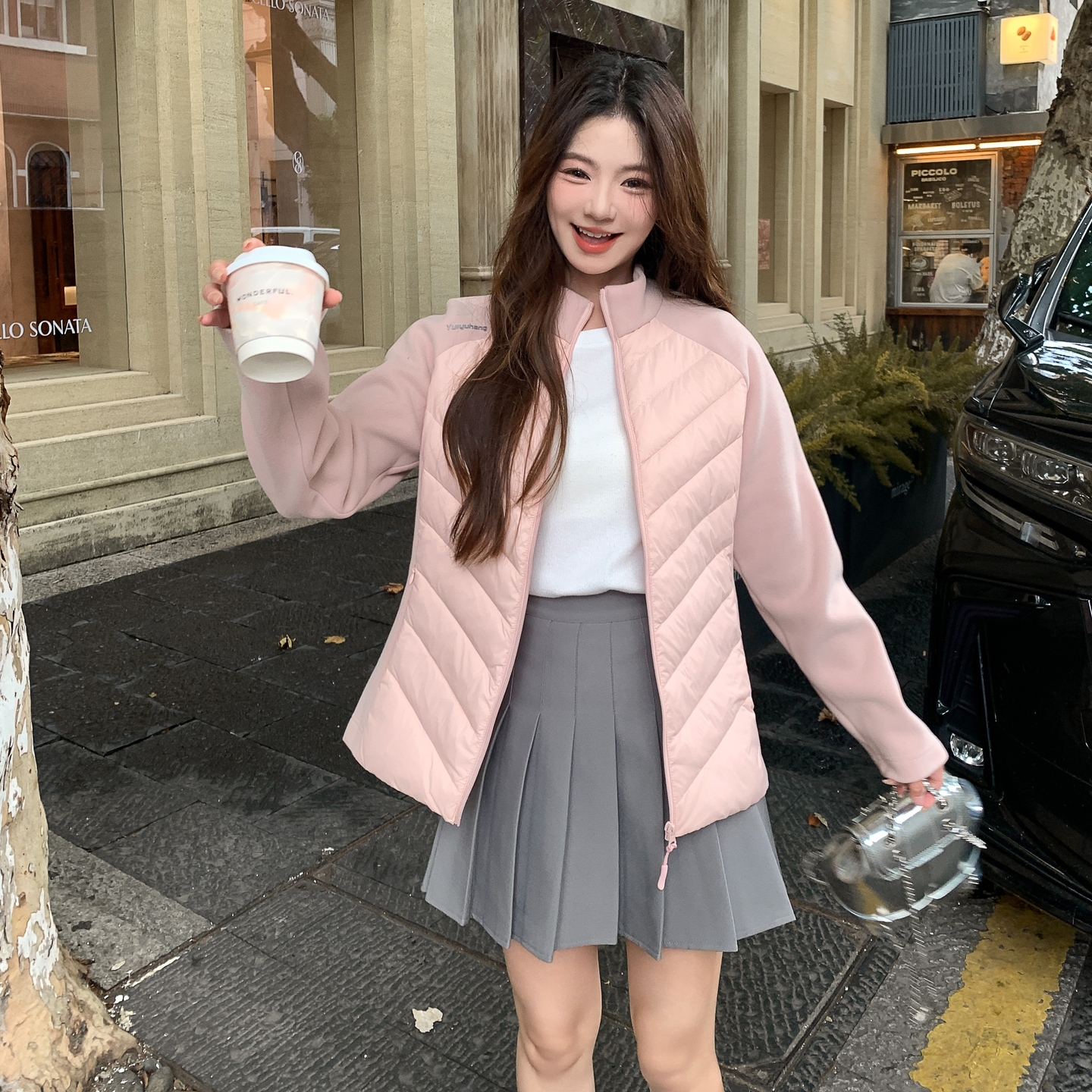 甜美粉色保暖羽绒服女冬季2025新款巨好看90绒外套流行独特高级感图片