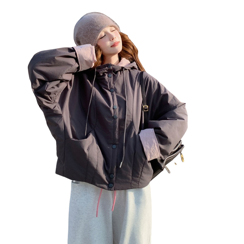25冬季新品撞色韩版棉服外套6525-P155-K248,女装短外套,2C317