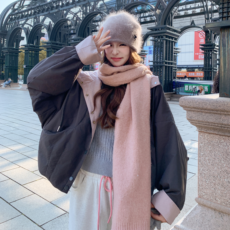25冬季新品撞色韩版棉服外套6525-P155-K248,女装短外套,2C317