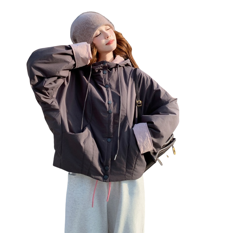 25冬季新品撞色韩版棉服外套6525-P155-K248,女装短外套,2C317