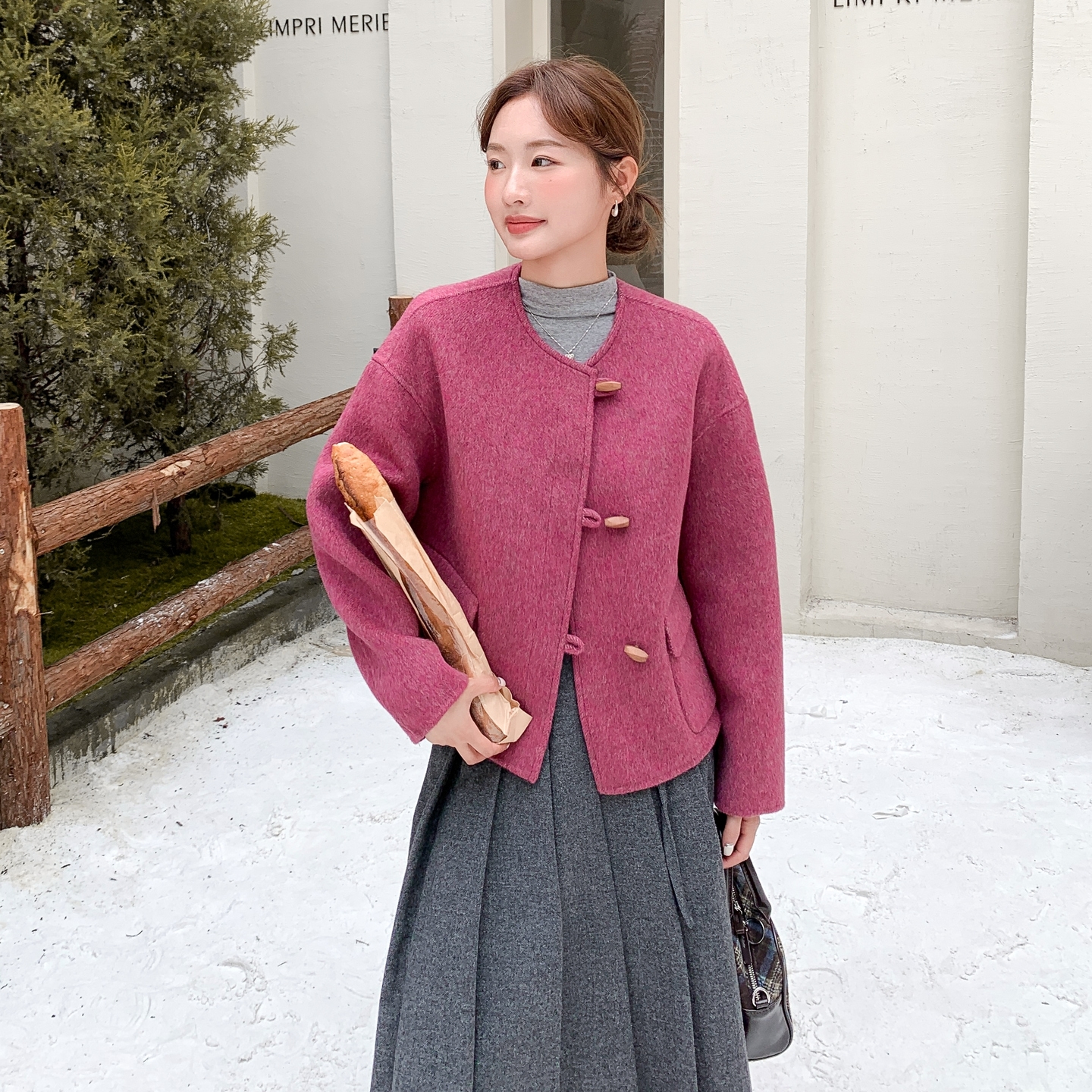 新品时尚双面呢羊毛毛呢外套A2563-215-K320,女装毛呢外套,2C261