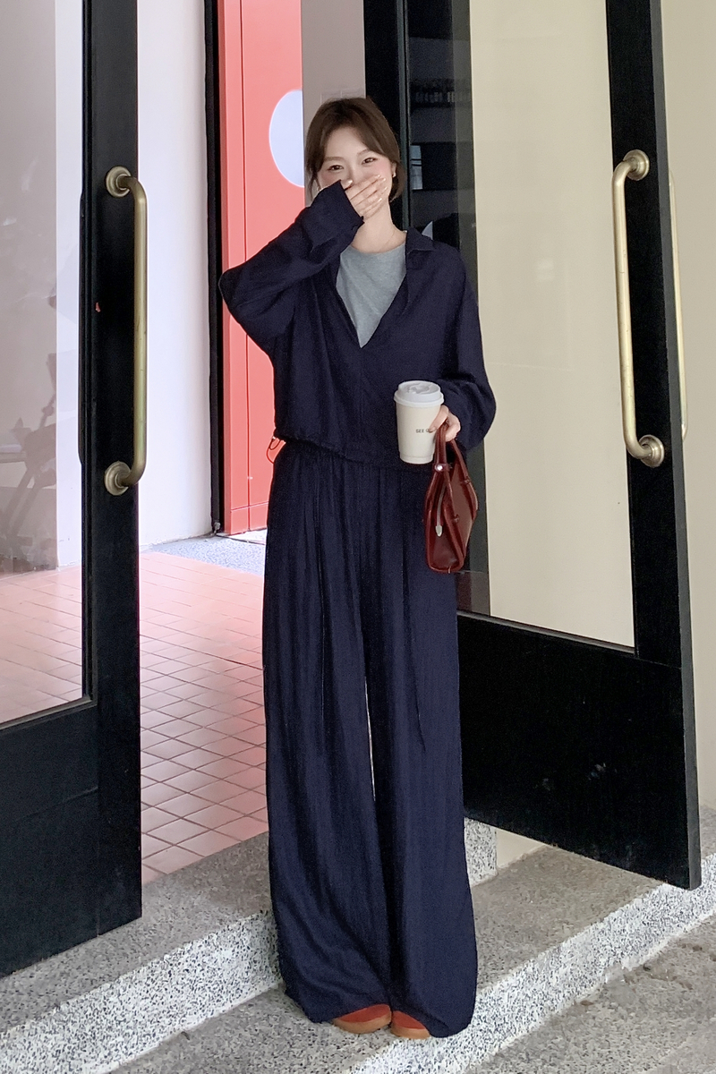 米白色韩版宽松显瘦拼接风衣女2025秋季新款小个子休闲风百搭外套图片